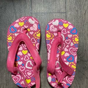 Girls Toddler Pink Flip Flops - size 6